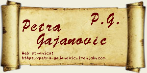 Petra Gajanović vizit kartica